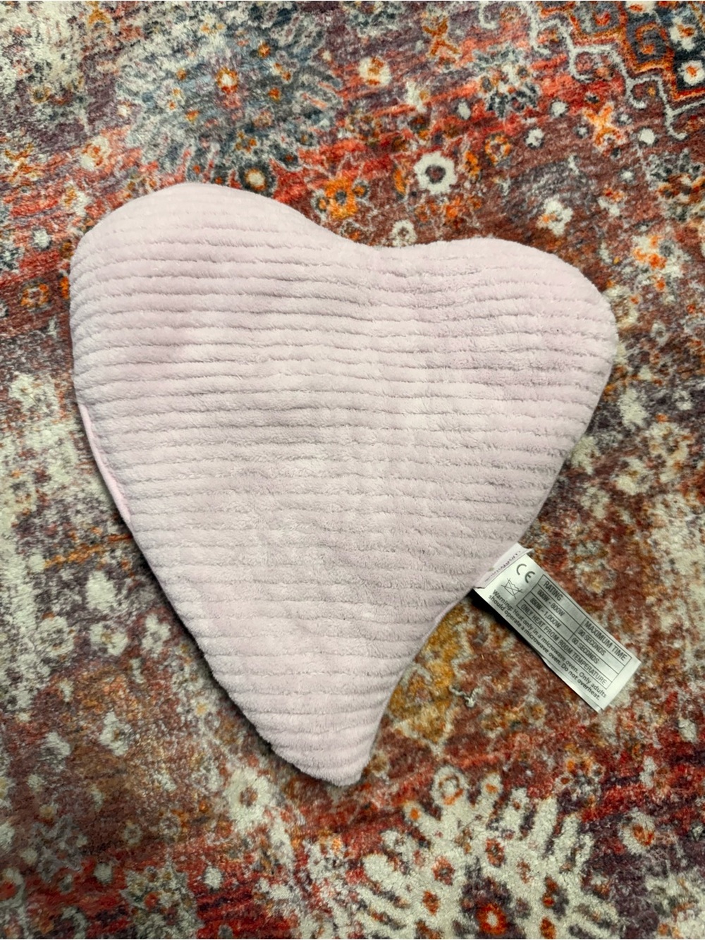 Warmies Heart Heat Pad Microwavable Lavender Plush Pink Heart